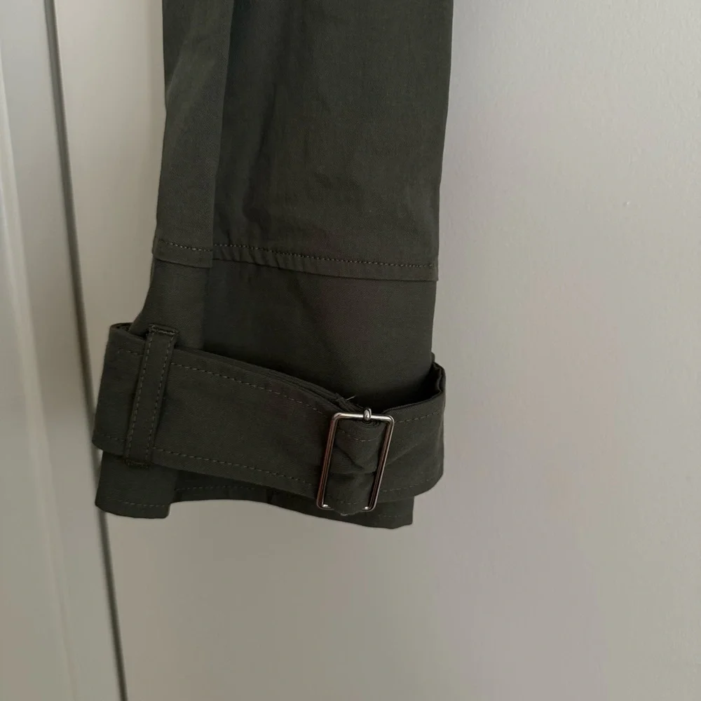 NWT ZARA KHAKI GREEN UTILITY STYLE CROPPED JACKET SHIRT - Picture 6 of 6